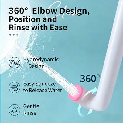 500ml Portable Handheld Bidet Sprayer Retractable 360° Rotatable Nozzle With Dust Cover High Temperature Resistant For Travel Feminine & Postpartum Care
