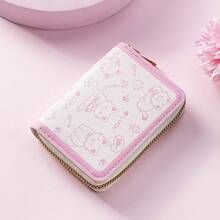 原创猫咪印花女士卡包，新款时尚拉链便捷收纳迷你零钱包 - 彩色 - 查看 7