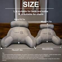 Latex Headboard Cushion, Softly Padded Lumbar Support Cushion, Large Backrest Sofa Cushion, Bed Cushion, Bed Pad, Dormitory Tatami Mattress - 鯨魚 - 查看 5