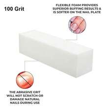 2 块指甲抛光块，专业指甲锉抛光块，指甲修剪和足部护理锉，抛光和打磨海绵，美甲配件 - 彩色 - 查看 5