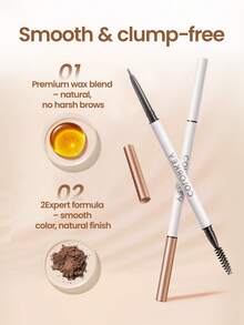 قلم حواجب COLORKEY، قلم حواجب ثنائي الطرف ذو تأثير مزدوج مع فرشاة، مقاوم للماء والعرق وطويل الأمد ومقاوم للبقع، لون ناعم فائق الدقة 1.5 مم لتشكيل الحواجب بشكل طبيعي، جل حواجب مكياج، ماركة مستحضرات تجميل، مكياج للنساء والفتيات، مناسب للربيع/الصيف، موضة Y2K، مناسب كهدية عيد الأم، مكياج الحفلات، أفضل لون - 03 ستار جراي - مشاهدة 6