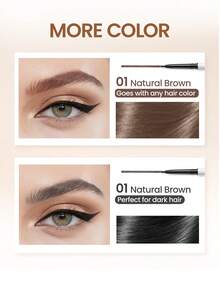 قلم حواجب COLORKEY، قلم حواجب ثنائي الطرف ذو تأثير مزدوج مع فرشاة، مقاوم للماء والعرق وطويل الأمد ومقاوم للبقع، لون ناعم فائق الدقة 1.5 مم لتشكيل الحواجب بشكل طبيعي، جل حواجب مكياج، ماركة مستحضرات تجميل، مكياج للنساء والفتيات، مناسب للربيع/الصيف، موضة Y2K، مناسب كهدية عيد الأم، مكياج الحفلات، أفضل لون - 03 ستار جراي - مشاهدة 3
