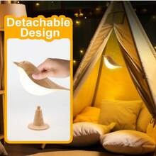 触控式木质小鸟夜灯，带香薰功能，USB充电式LED床头灯，适用于卧室、儿童房 - 多色光 - 查看 6