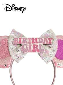 Disney 1件迪士尼系列服装头饰，角色扮演服饰，卡通米奇耳朵发箍，节日派对独特设计发箍，女士发饰 - 彩色 - 查看 3