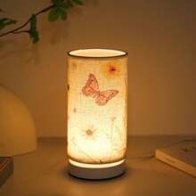 1个现代简约LED台灯，带布艺灯罩，适用于卧室、客厅和办公室 - 小型床头灯，柔和暖光 - 黃色 - 查看 15