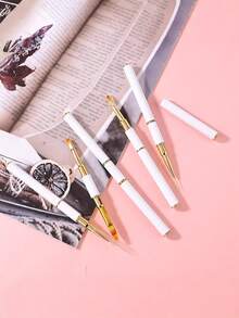 5pcs Nail Art Brush Set, Double-Ended Detailing & Painting Brushes, Gel Nail Brush Tools - Multicolor - View 1