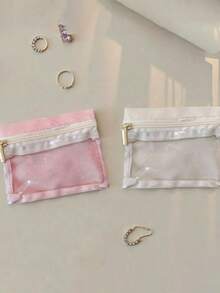 1/3/7pcs Portable Jewelry Box, Earring, Necklace, Bracelet Storage Bag, Transparent Material For Easy Viewing And Protection, Small Size For Easy Carrying - Multicolor - View 8