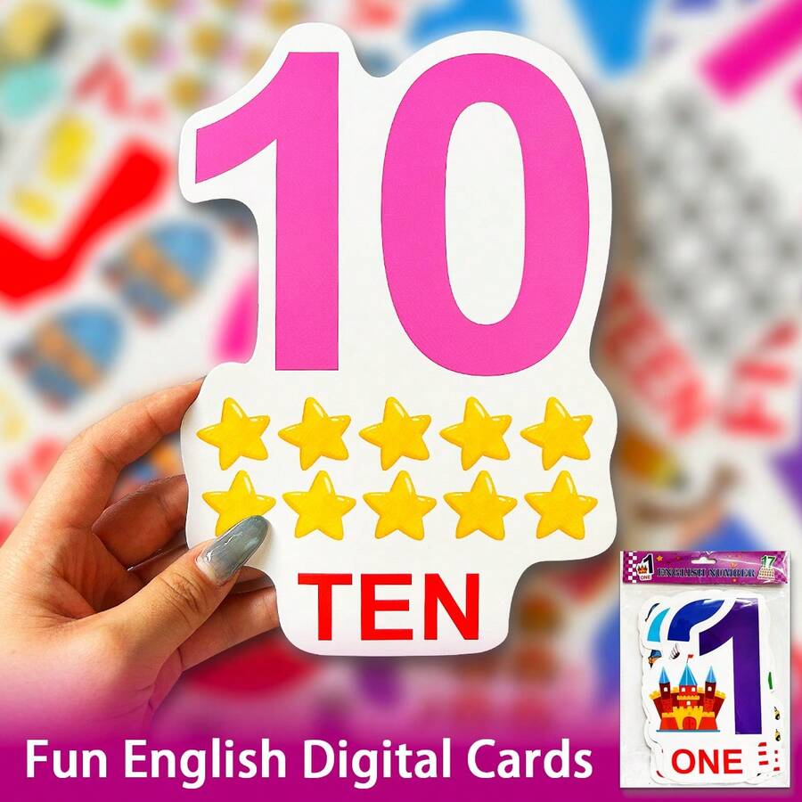 Irregular Recognition Of English Numbers And Letters Cognitive Cards, Early Learning Cards For Literacy Development, Enlightenment Education And Learning Materials - Multicolor - View 1