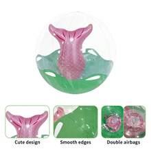 1pc Inflatable Dinosaur Ball, PVC Approx. 11 Inches Mermaid Tail Cartoon Beach Ball, Best Choice For Pool Fun, Beach Party - Multicolor - View 10