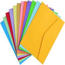 RosewineC Pack Of 70 Coloured Envelopes 10 X 7 Cm 10 Colours Gift Envelopes Small Envelope Set Multicoloured For Invitations, Greeting Cards, Special Mailers, Gift Idea - Envelope - View 6