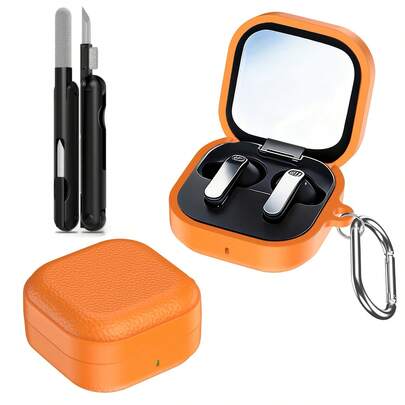 适用于 Galaxy Buds 4/4Pro 的保护壳，带挂绳和清洁套装，柔软 TPU 保护套，轻巧防刮，混合材质外壳，六种颜色可选