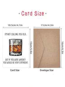 "Whiskey Themed Humorous Birthday Greeting Card - Unique "Not Calling You Old" Joke - For Friends Significant Others Family And Small Business - Versatile For Birthday Anniversary Prom Good Luck Thanks" - Nhiều màu - Xem 4