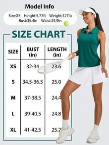 Women's Sleeveless Golf Polo Shirts, Quarter-Zip Tennis Tank Top, Moisture-Wicking Athletic Shirt, Ideal For Tennis, Yoga, And Outdoor Activities - 黑色 - 查看 8