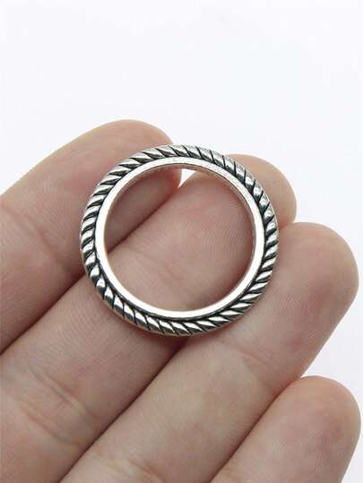 5个28x28毫米圆形吊坠，适用于DIY珠宝制作，如项链、钥匙扣、手机链、手链等，手工工艺品制作配件。