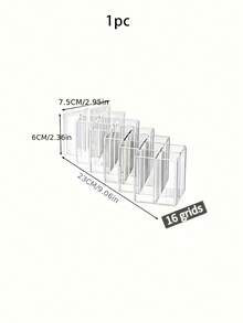 1个化妆刷、牙膏和其他物品收纳盒；分格管状药品/药膏收纳盒；透明多格药架。 - 彩色 - 查看 6