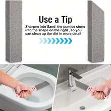 Cepillo de limpieza con piedra pómez de mango reemplazable, cepillo de inodoro, elimina las manchas de agua dura, adecuado para baño, piscina, cocina y otras tareas de limpieza del hogar, elimina eficazmente la cal, herramienta de limpieza doméstica multifuncional - Multicolor - Ver 5