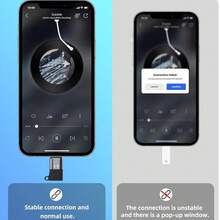 Adaptador de carga rápida USB-C a Lightning 1/2 piezas Mini adaptador hembra USB-C a macho Lightning Convertidor compatible con iPhone 14/13/12/11/Smartphone/PC/Conector Receptor inalámbrico de micrófono Convertidor de audio de auriculares Plug and Play Regalo de primavera - Negro - Ver 7