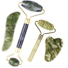 1/2/3/4件套玉石滚轮刮痧面部按摩工具，适用于面部和颈部，情人节和母亲节礼物，面部护理美容工具，美容师用品面部按摩滚轮 - 彩色 - 查看 13