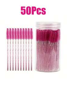 100pcs/50pcs Disposable Eye Black Mascara Brush Cleaning Crystal Mascara Brush Mascara Extension Cosmetics - Multicolor - View 9