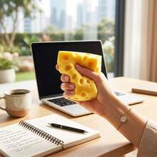 Juguete suave y apretable de queso irrompible, pelota de espuma suave para aliviar el estrés, para hombres y mujeres - Multicolor - Ver 3