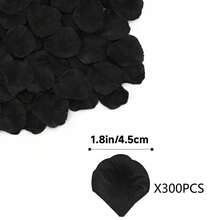 Pétalos de rosa negros - Pétalos de rosa artificiales y realistas para propuesta de boda, compromiso, noche romántica, aniversario, Día de San Valentín, Día de las Amigas, decoración del hogar y fiestas - A-Negro - Ver 9