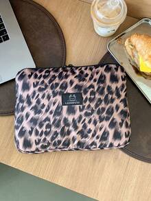 11"/14" Fashionable Leopard Print Waterproof Laptop Sleeve/Tablet Bag, Suitable For 9-11" Air 4/5 Pro 11/Mini 5/6, Shock-Resistant And Durable, Suitable For Students And Seasonal Use - Multicolor - View 12