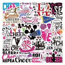 60PCs Cheerleader Stickers Pack, Vinyl Decals, Pink Cheering Girl Stickers For Laptop, Water Bottle, Stickers For Kids, Teens, Girls(Cheer)Cheerleading Stickers,Stickers For Girls,Stickers Kids,Kids Laptop,Cheerleading Teen Girls,Water Bottle,Mean Girl,Stocking Stuffers For Teen Girl,Water Bottle Girls,Preppy,Laptop Stickers,Hails - 多色 - 查看 1