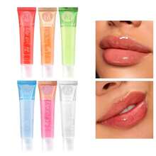 6Pcs/Set, Moisturizing Clear Lip Gloss, VE, Rosehip, Argan, Peppermintaloe, Coconut Flavor, Translucent Plumping Lip Oils - 多色 - 查看 6