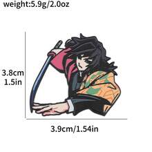 1/6件套精美时尚卡通风格胸针，包含《鬼灭之刃》动漫角色：炭治郎、祢豆子、善逸、香奈乎和伊之助。时尚包包配饰。 - 彩色 - 查看 10