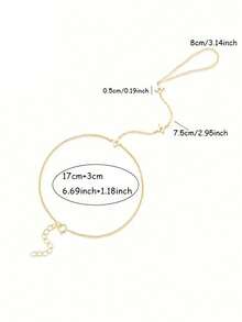 Customizable Birthstone Hand Chain, Dainty Gold Flower Bracelet, Personalized Gemstone Finger Bracelet, Minimalist Jewelry Gift For Her - Multicolor - View 5