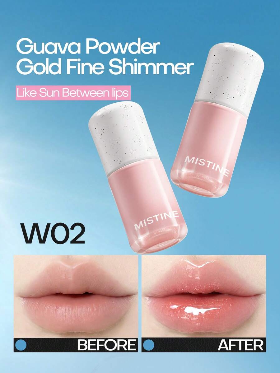 MISTINE 晶莹波浪丰唇蜜 W01 3克 闪亮透明唇彩 持久保湿 - W02 - 查看 1