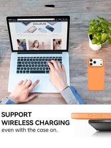 Silicone Phone Case Compatible With Apple 17/17Pro/17Promax/16/16Pro/16Promax/15/15Pro/15Promax/14/13/12/11Pro Max Series, Full Body Protective Cover - Orange - View 5