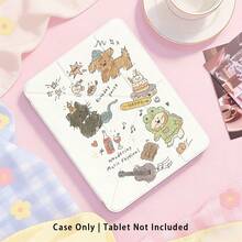 Painted Effect Acrylic Crystal Cover With Dog, Cake, Guitar Patterns, 3+Y Fold Anti-Bend, Compatible With Honor Pad 9/10, Honor GT 11.5inch/X9A/X9Pro, Matepad 11 Inch 2023/2022, Matepad Pro, Matepad 11.5 (2026), Apple 10th Generation/ 11 2025, Suitable For Back To School, Valentine's Day - Multicolor - View 1