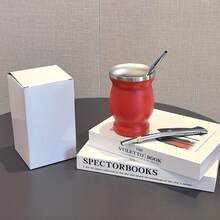 8盎司/240毫升双层保温马黛茶葫芦杯，配2个吸管和清洁刷，8盎司不锈钢茶具套装，黑色，送货上门。8盎司马黛茶杯，304不锈钢双层保温马黛茶杯，马黛茶葫芦茶杯套装，包含清洁刷和2个吸管。8盎司马黛茶杯，304不锈钢双层保温马黛茶杯，马黛茶葫芦，茶杯套装，包含清洁刷。 - 彩色 - 查看 10