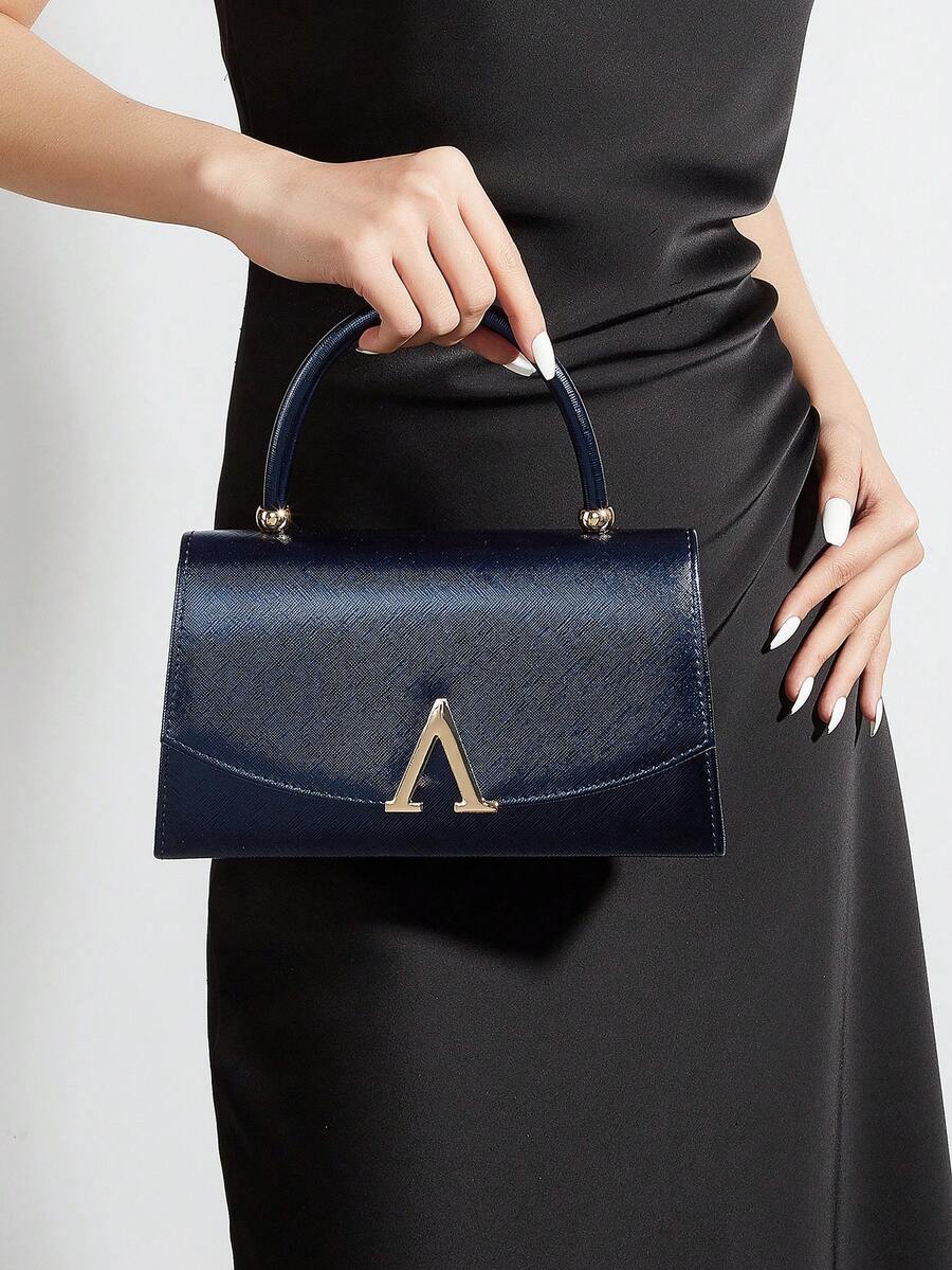 Large Capacity Glamorous Evening Clutch, Shiny Ladies Handbag, Fashionable Flap Design, Luxurious Feel, Perfect For Various Formal Occasions, Ideal Accessory For Weddings And Party Events - Royal Blue - View 1