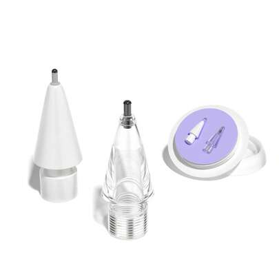 Đầu bút cảm ứng hợp kim màu trắng thay thế, tương thích với Apple Pencil thế hệ 1/2 Pro. Quà tặng mùa xuân.