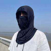 Summer Full Face Sun Protection Hat, Silky Breathable Neck Gaiter, Driving Cycling Face Mask, Neck Cover - Multicolor - View 10