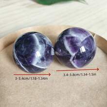 1pc Natural Amethyst Crystal Ball, Suitable For Home & Office Decor, Desk Ornament, Gift For Family & Friends - Purple - View 9