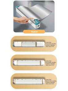 Multi-Functional Kitchen Cling Wrap Cutter, Can Cut Plastic Film, Sharp Blade Can Cut Aluminum Foil, Comes With Non-Slip Storage Box, Can Be Fixed On Desk And Wall - Multicolor - View 5