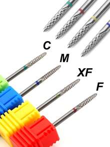 3/32英寸优质专业钨钢死皮去除器指甲钻头，用于去除老茧和死皮 - 彩色 - 查看 1