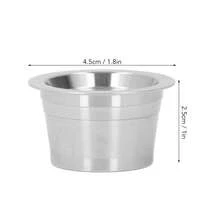 Cápsulas de café recargables de acero inoxidable - Cápsulas de café reutilizables con doble filtración para máquinas de café CAFFITALY y TCHIBO, accesorios de servicio de café - Ver 2