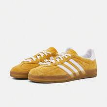 Adidas Giày thể thao nữ GAZELLE INDO - Giày sneaker thể thao và thường ngày - màu trắng vàng - Xem 3