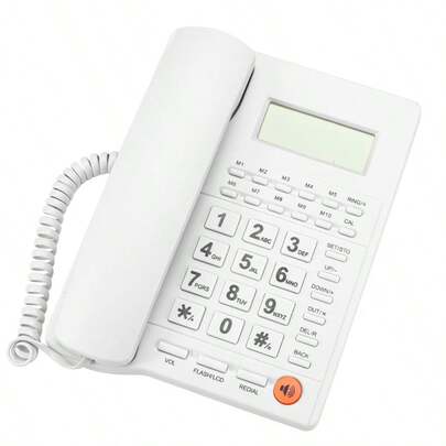 Teléfono con cable de oficina, estación base para el hogar, identificador de llamadas, extensión telefónica de hotel