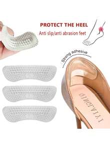 2 Pairs Anti-Slip Silicone High Heel Insoles - Women & Men's High Heel Cushions, Waterproof, Increase Shoe Comfort - Multiple Styles - View 1