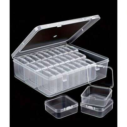 大容量可调节隔层钻石画收纳盒 - 高品质多层收纳盒，适用于水钻、马赛克瓷砖、美甲装饰品和手工艺品 - 便携式珠子盒，适用于钻石刺绣、珠宝制作和DIY项目