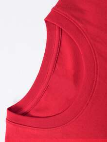 Disney Licensed Men's T-Shirt - Cars McQueen 95 Number Print Short-Sleeve Top, Crew Neck Casual Everyday Style, Machine Washable, Unique Graphic Design, Comfortable Fabric, Summer Wear, Durable And Creative Style, Suitable For Sports And Outdoor Activities, Great Gift, A Must-Have For Fashion Lovers - Red - View 3