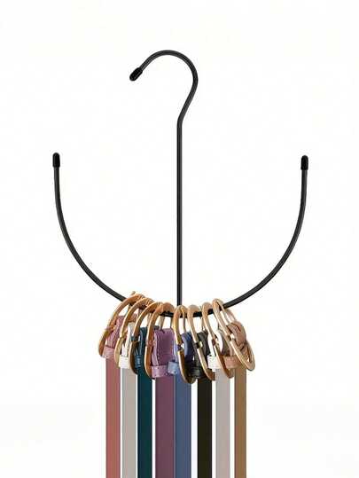 1 قطعة رف متعدد الوظائف على شكل حرف U لتنظيم الأحزمة والأوشحة والربطات