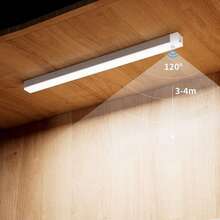1pc 10/20/30/40/50CM Motion Sensor Light, Cabinet Light, Multifunctional LED Light, Upgrade Your Living Space - From Soft Bedroom LED Lighting To Practical Cabinet Lighting (Including Under Cabinet Lighting) - White - View 6