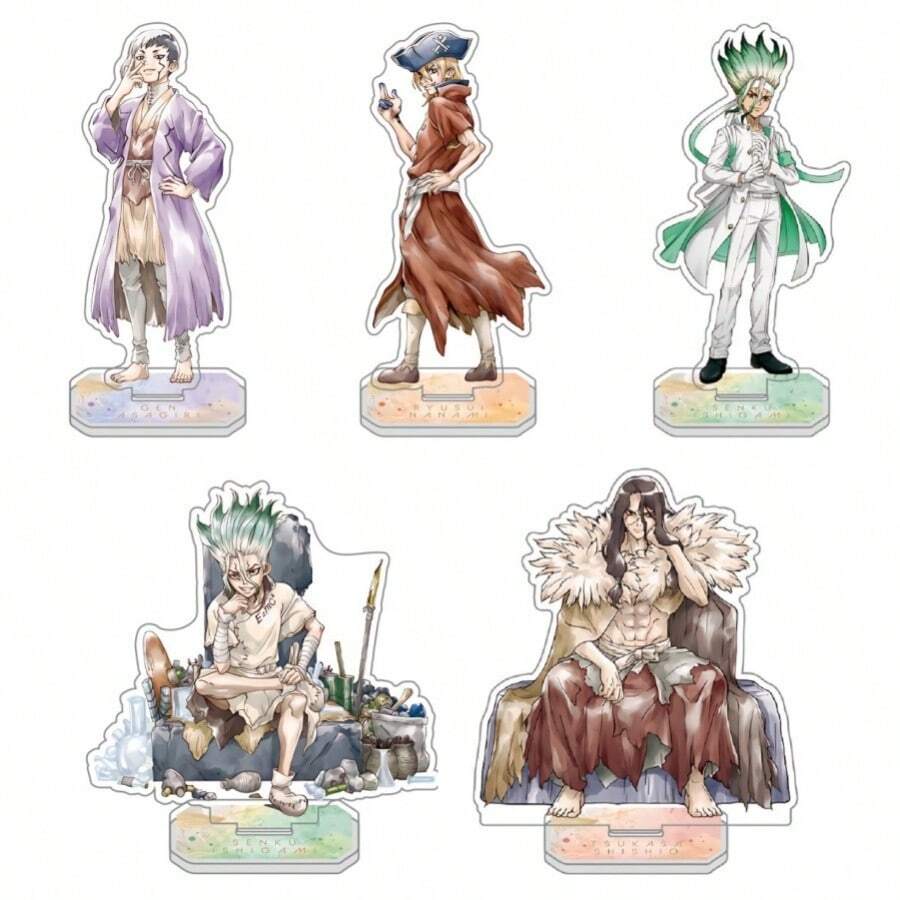Dr. Stone 15cm Acrylic Stand Keychain Senku Ishigami Senku Rising Sun 2-Sided High Definition New Art Style Greek Mythology Anime Desktop Decor Gift - Black - View 1