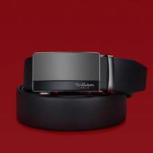 WilliamPOLO Men's Business Leather Belt, Adjustable Faux Leather Strap, Gift For Boyfriend/Father - Multicolor - View 3